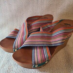 Rocket dog rainbow sandals size 8M Womens US~ USED